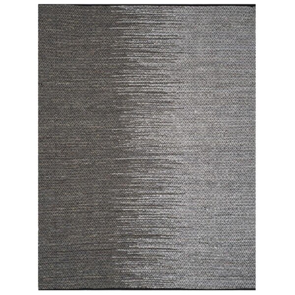Flowers First 8 x 10 ft. Vintage Leather Hand Woven Rug, Light Grey & Grey - Large Rectangle - FL2149537