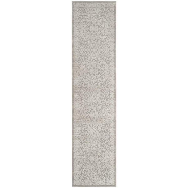 Safavieh 2 x 8 ft. Princeton Power Loomed Runner Rug, Grey and Beige - PRN714G-28
