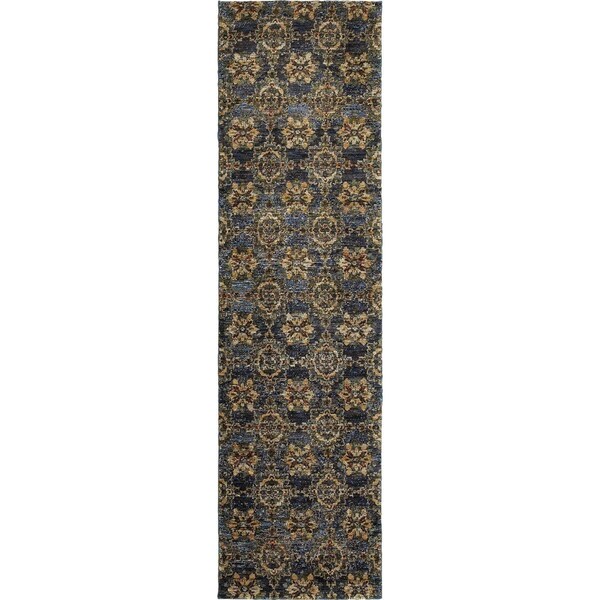 Oriental Weavers Andorra 6883C 2x8 Runner - Blue/ Gold-Nylon/PolyP - A6883C067253ST