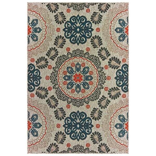 Oriental Weavers 7 ft. 10 in. x 10 ft. Latitude Rectangular Area Rug Grey - L1903W240305ST