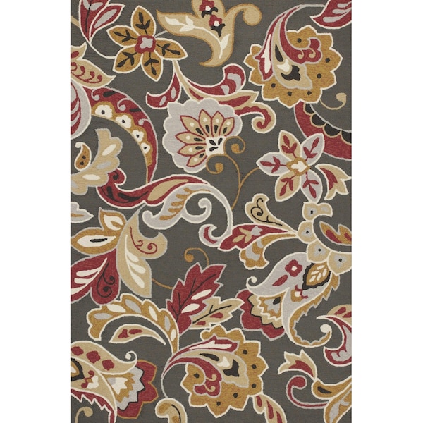 Homeroots 3 ft. 3 in. x 5 ft. 3 in. UV-Treated Polypropylene Taupe Area Rug - 353835
