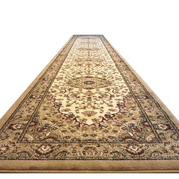 Flash Furniture Ivory 3' x 20' Traditional Persian Style Area Rug - NR-RGB401-320-IV-GG