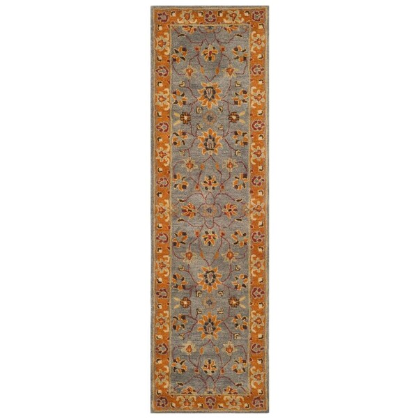 Safavieh Heritage Hand Tufted Runner RugBlue & Orange 2 ft.-3 in. x 6 ft. - HG401A-26