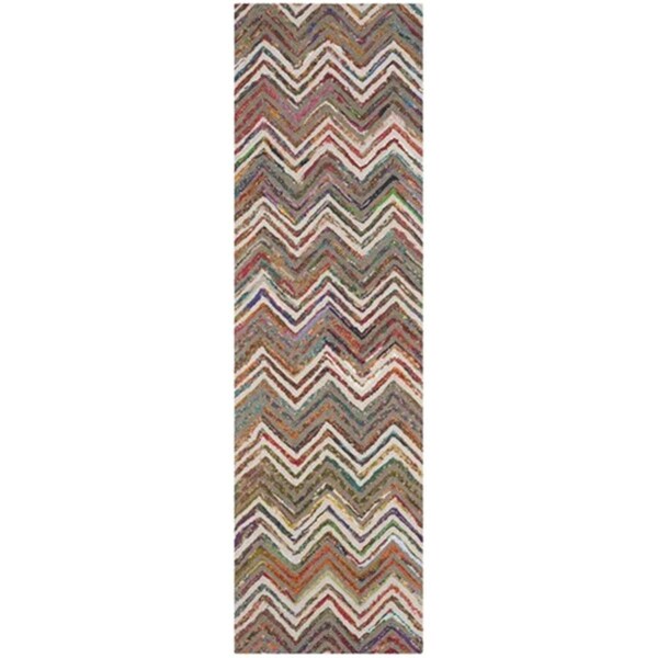 Safavieh Nantucket Hand Tufted Runner Rug- Beige - Grey- 2 ft. 3 in. x 6 ft. - NAN601B-26
