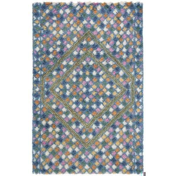 Safavieh Casablanca Contemporary Rectangle Hand Tufted RugsIvory & Blue 4 x 6 ft. - CSB750A-4