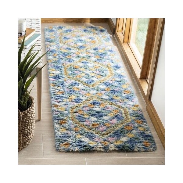 Safavieh Casablanca Contemporary Rectangle Hand Tufted RugsIvory & Blue 4 x 6 ft. - CSB750A-4