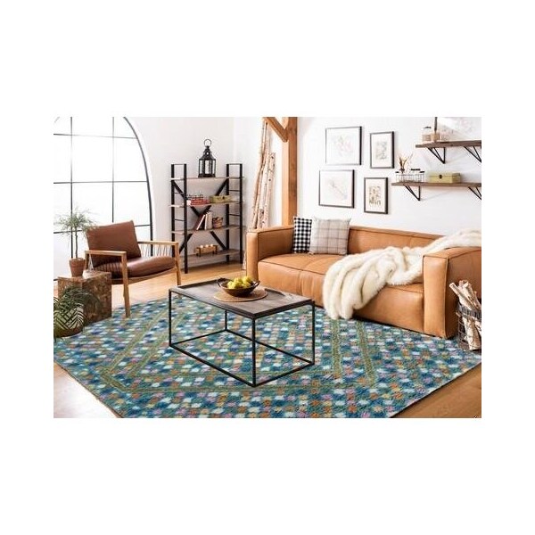 Safavieh Casablanca Contemporary Rectangle Hand Tufted RugsIvory & Blue 4 x 6 ft. - CSB750A-4