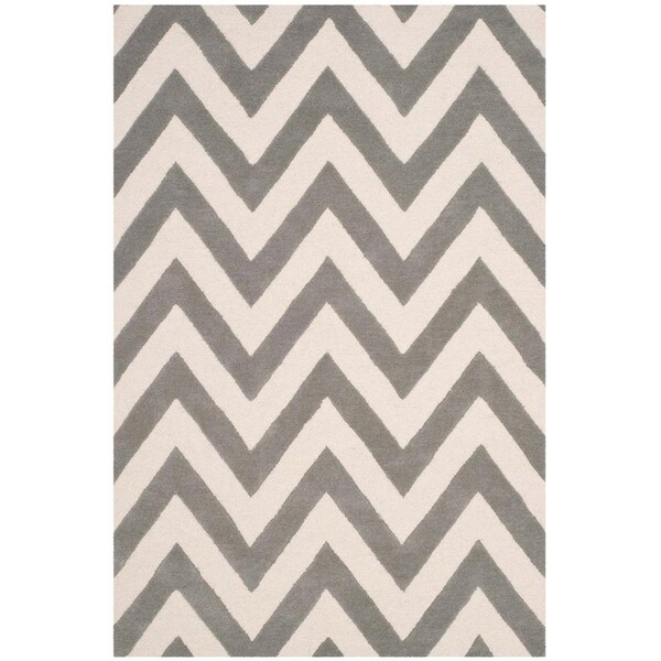 Safavieh Kids Hand Tufted Rectangle Rug, Grey and Ivory - 4 x 6 ft. - SFK921C-4