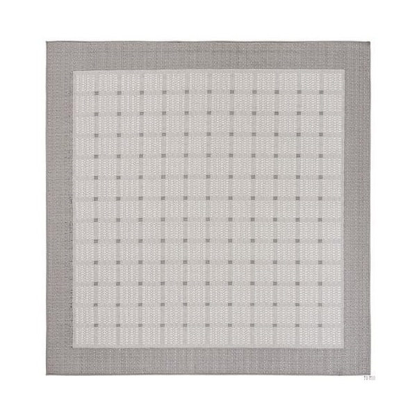 Safavieh 6 ft. 7 in. x 6 ft. 7 in. Bermuda 800 Power-Loomed Round Rug Gray & Ivory - BMU801F-7R