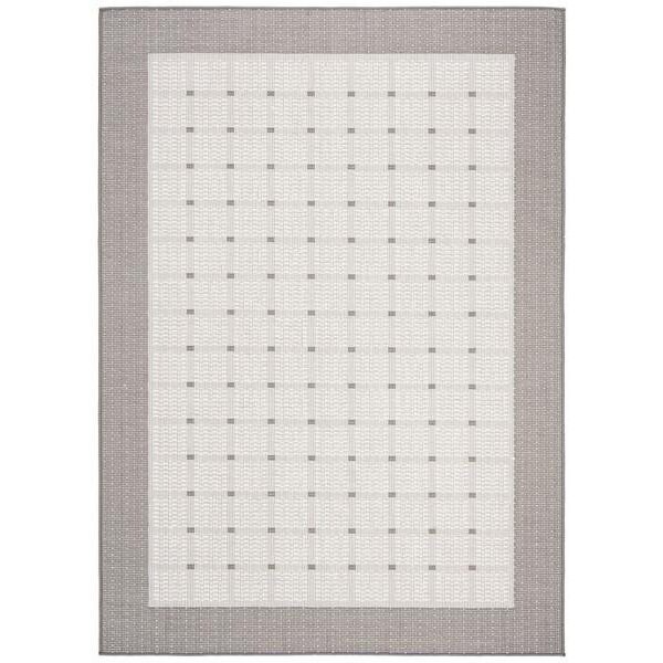 Safavieh 6 ft. 7 in. x 6 ft. 7 in. Bermuda 800 Power-Loomed Round Rug Gray & Ivory - BMU801F-7R