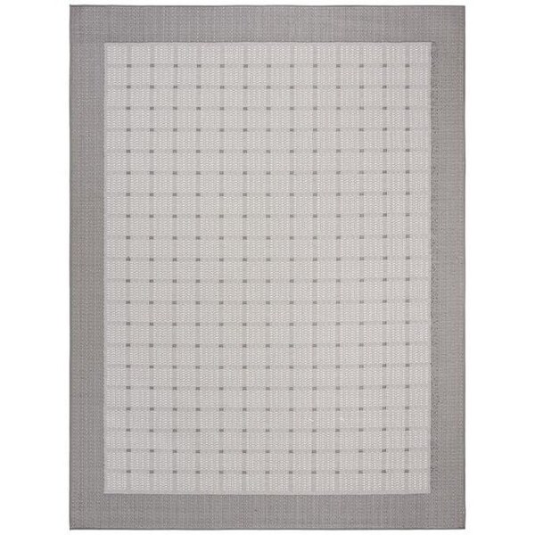 Safavieh 6 ft. 7 in. x 6 ft. 7 in. Bermuda 800 Power-Loomed Round Rug Gray & Ivory - BMU801F-7R