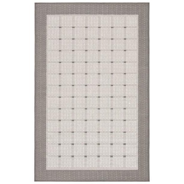 Safavieh 6 ft. 7 in. x 6 ft. 7 in. Bermuda 800 Power-Loomed Round Rug Gray & Ivory - BMU801F-7R
