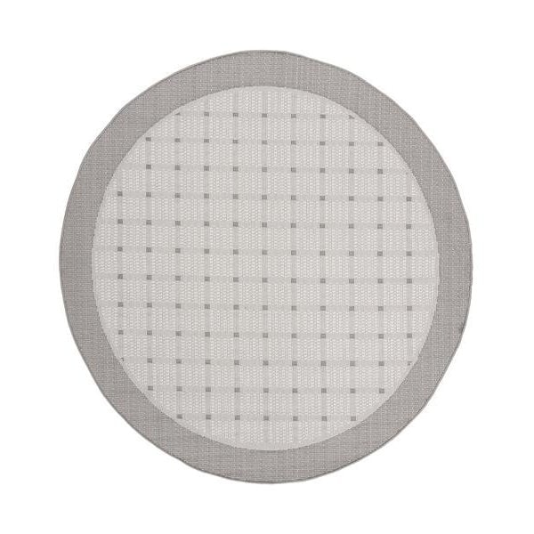 Safavieh 6 ft. 7 in. x 6 ft. 7 in. Bermuda 800 Power-Loomed Round Rug Gray & Ivory - BMU801F-7R