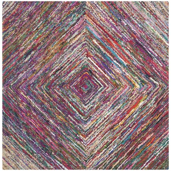Safavieh Nantucket Hand Tufted Square Rug- Multi- 4 x 4 ft. - NAN513A-4SQ