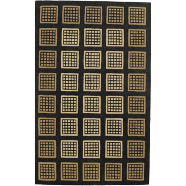 Safavieh Soho 5 ft. x 8 ft. Domino Contemporary Rug - Black-Coffee - SO93A-5