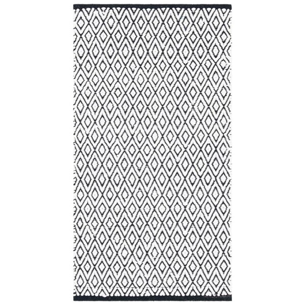 Safavieh 6 x 6 ft. Montauk Contemporary Square Rug, Ivory & Black - MTK621A-6SQ