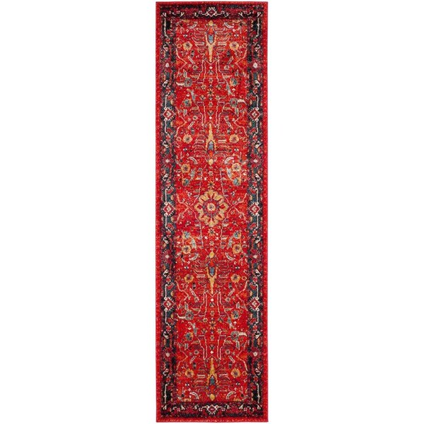 Safavieh 2 ft.-3 in. x 10 ft. Vintage Hamadan Power Loomed Runner Rug, Orange and Navy - VTH220C-210