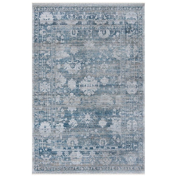 Safavieh 4 x 6 ft. Victoria 900 Power Loomed Rectangle RugBlue & Ivory - VIC907M-4