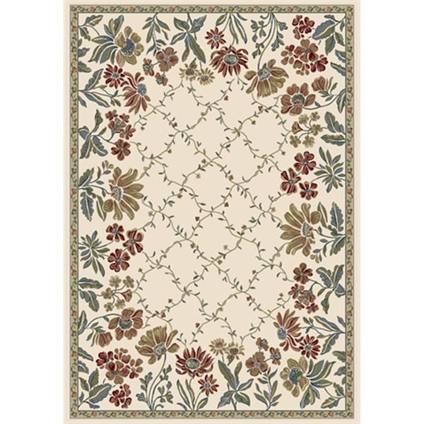 Dynamic Rugs Ancient Garden 2 ft. 2 in. x 11 in. 57084-6464 Rug - Ivory - AN212570846464