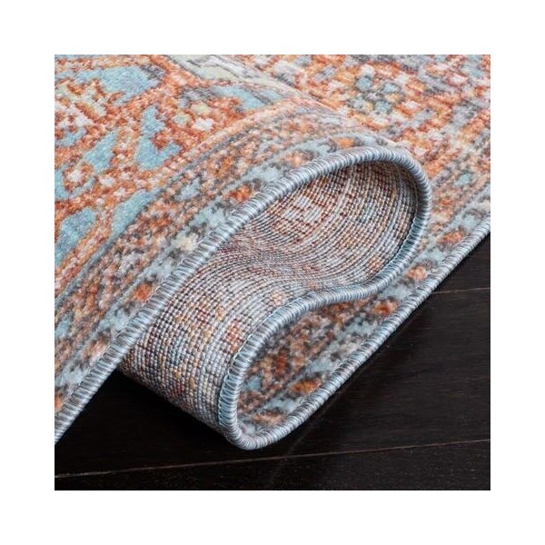 Safavieh 2 x 8 ft. Aria Traditional & Vintage Runner Power Loomed Rug Rust & Taupe - ARA580P-28