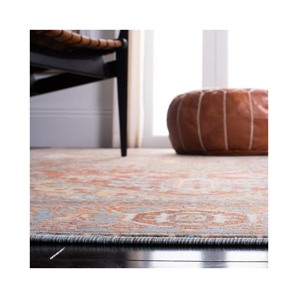 Safavieh 2 x 8 ft. Aria Traditional & Vintage Runner Power Loomed Rug Rust & Taupe - ARA580P-28