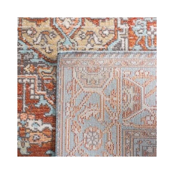 Safavieh 2 x 8 ft. Aria Traditional & Vintage Runner Power Loomed Rug Rust & Taupe - ARA580P-28