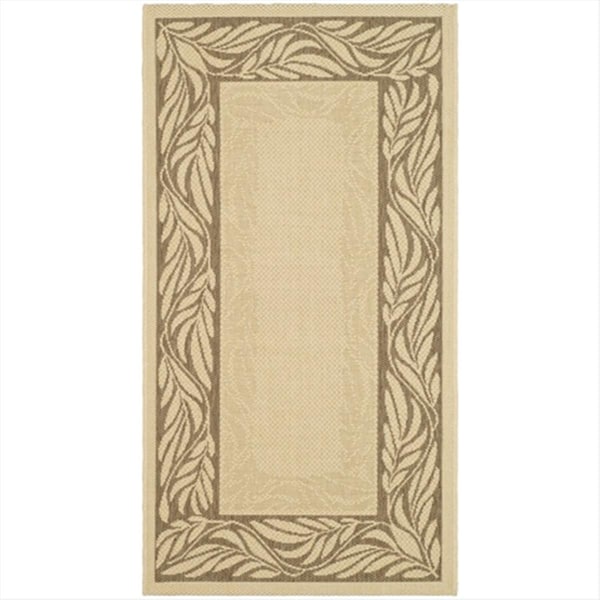 Safavieh 2 Ft. X 3 Ft. - 7 In. Accent- Indoor - Outdoor Courtyard Natural Brown Machine Made Rug - CY1551-3001-2