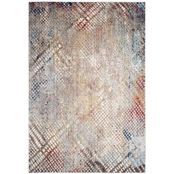 Safavieh 3 x 5 ft. Small Rectangle Monray 600 Power Loomed Rug, Grey and Gold - MNY655A-3
