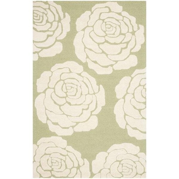 Safavieh 2 x 3 ft. Cambridge Hand Tufted Small Rectangle Area RugLime & Ivory - CAM782N-2