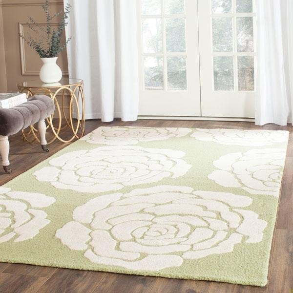 Safavieh 2 x 3 ft. Cambridge Hand Tufted Small Rectangle Area RugLime & Ivory - CAM782N-2