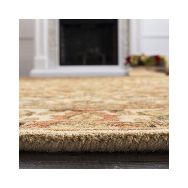 Safavieh 3 ft.-6 in. x 3 ft.-6 in. Round Traditional Antiquity- Gold Hand Tufted Rug - AT51C-4R
