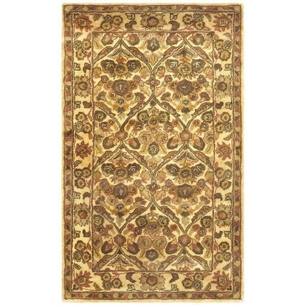 Safavieh 3 ft.-6 in. x 3 ft.-6 in. Round Traditional Antiquity- Gold Hand Tufted Rug - AT51C-4R