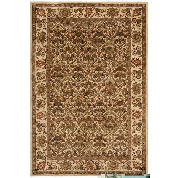Safavieh 3 ft.-6 in. x 3 ft.-6 in. Round Traditional Antiquity- Gold Hand Tufted Rug - AT51C-4R