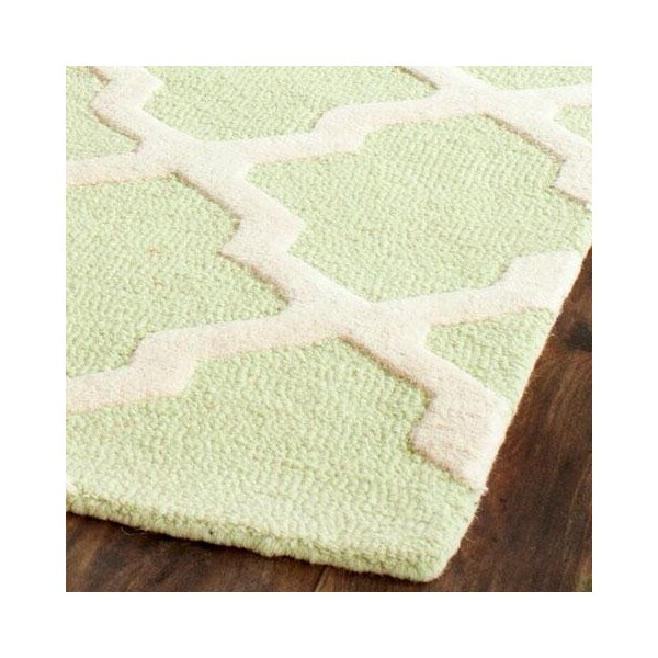 Safavieh 2 x 3 ft. Accent Transitional Cambridge- Light Green and Ivory Hand Tufted Rug - CAM121B-2