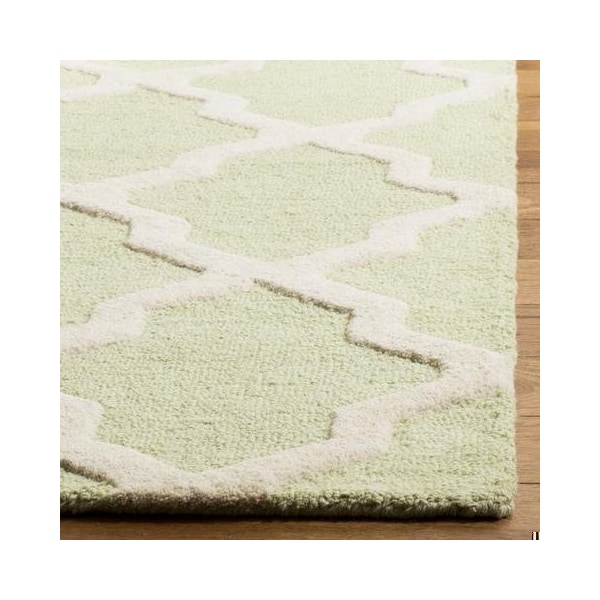 Safavieh 2 x 3 ft. Accent Transitional Cambridge- Light Green and Ivory Hand Tufted Rug - CAM121B-2