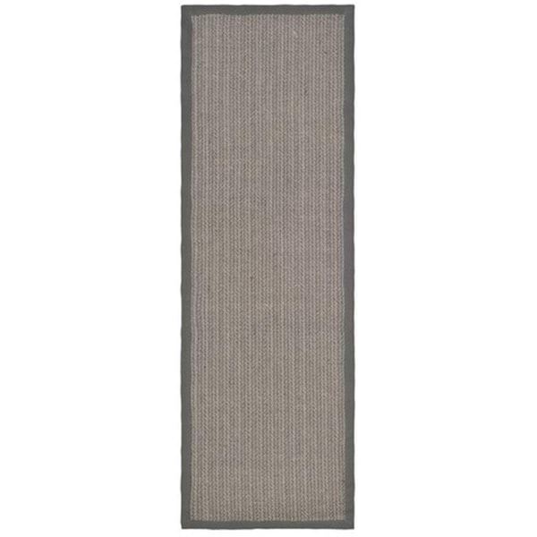 Safavieh Natural Fiber Power Loomed Runner Rug- Grey Brown - Grey- 2 ft. 6 in. x 6 ft. - NF444A-26
