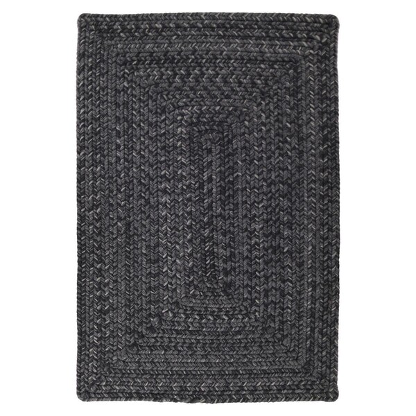 Homespice Decor 10 x 10 in. Black Ultra Durable Braided Rugs, Black - 621573