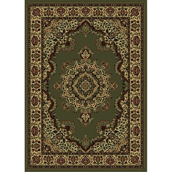 Auric Castello Rectangular Sage Green Traditional Italy Area Rug- 5 ft. 5 in. W x 7 ft. 7 in. H - AU3723212