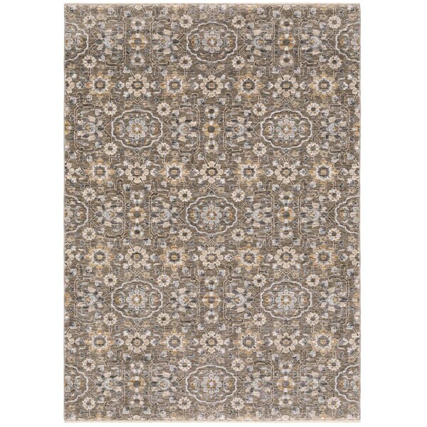 Oriental Weavers 12 ft. x 3 ft. Maharaja Machine Woven Rectangle RugGrey - M532D1060092ST