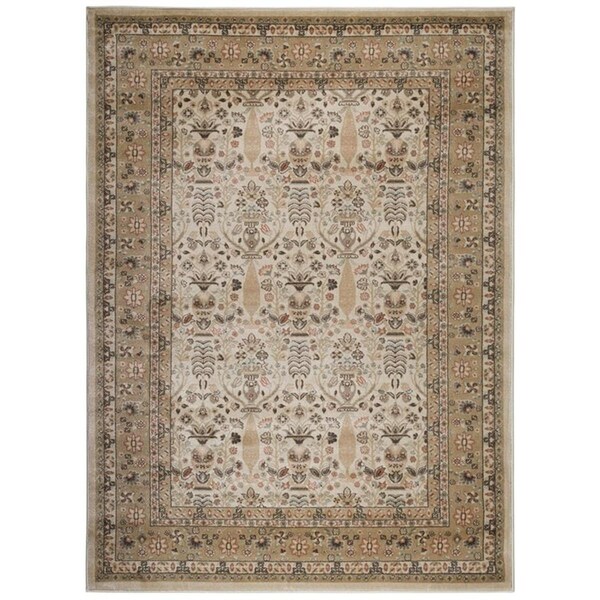 Radici Usa 3812-1020-CREAM Garda Rectangular Oriental Rugs, Cream - 3 ft. 3 in. x 4 ft. 11 in. - 3812/1020/CREAM
