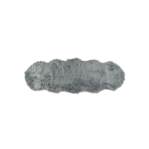 Palacedesigns 2 x 6 in. Sheepskin Rug - Grey - PA1852153