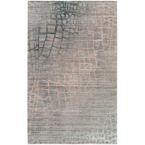 Safavieh 3 x 5 ft. Small Rectangle Valencia Power Loomed RugGrey & Multi Color - VAL204C-3