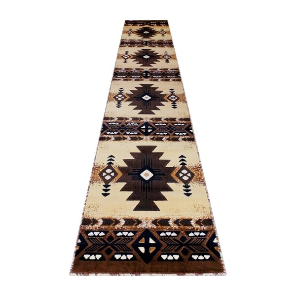 Flash Furniture 3' x 16' Brown Rustic Southwest Style Area Rug - ACD-RG2813-316-BN-GG
