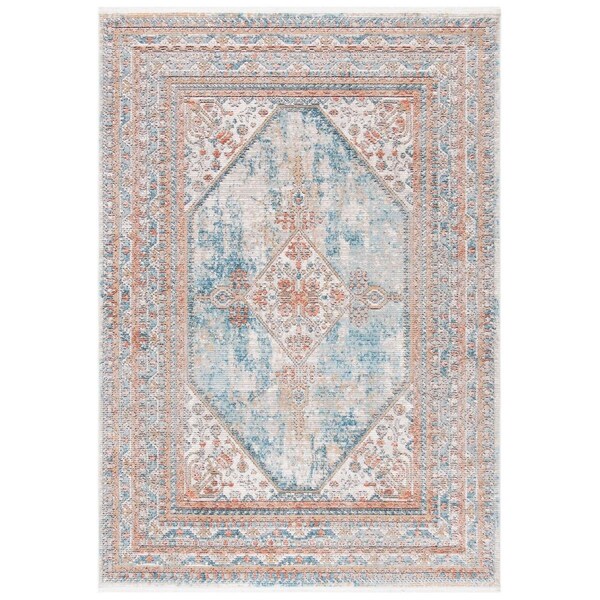 Safavieh Shivan Power Loomed Rectangle Area RugBlue & Grey 4 x 6 ft. - SHV725M-4
