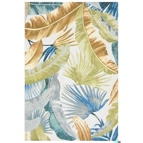 Safavieh 3 ft. 3 in. x 5 ft. 3 in. Barbados 500 Coastal Rectangle Rug, Gold & Green - BAR520C-3