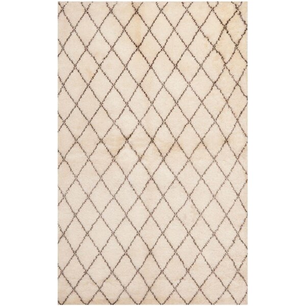 Safavieh 2 ft. 6 in. x 8 ft. Loft Rectangle Hand Knotted Rug Creme & Brown - LFT124A-28