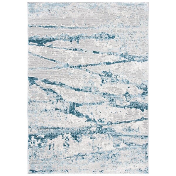 Safavieh Meadow Contemporary Runner Area RugLight Grey & Blue 2 x 8 ft. - MDW560F-28