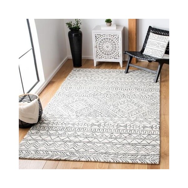 Safavieh 3 x 5 ft. Aspen Rectangle Area RugIvory & Black - APN821A-3
