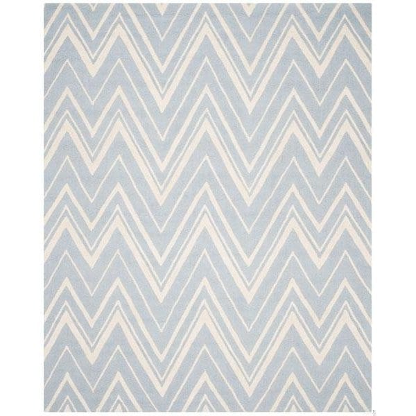 Safavieh Cambridge Hand Tufted Rectangle Rug- Blue - Ivory- 2 ft. 6 in. x 6 ft. - CAM711B-26