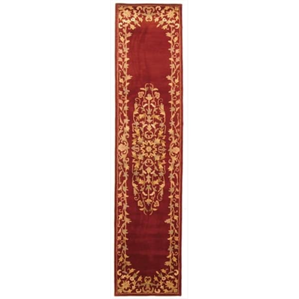 Safavieh 2 ft. - 3 in. x 12 ft. Runner- Traditional Heritage Red Hand Tufted Rug - HG640C-212